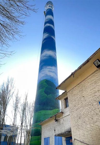 煙囪美化、煙囪彩繪