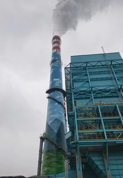 煙囪刷航標、煙囪刷涂料