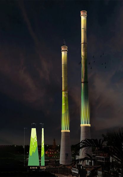 煙囪刷航標、煙囪刷涂料