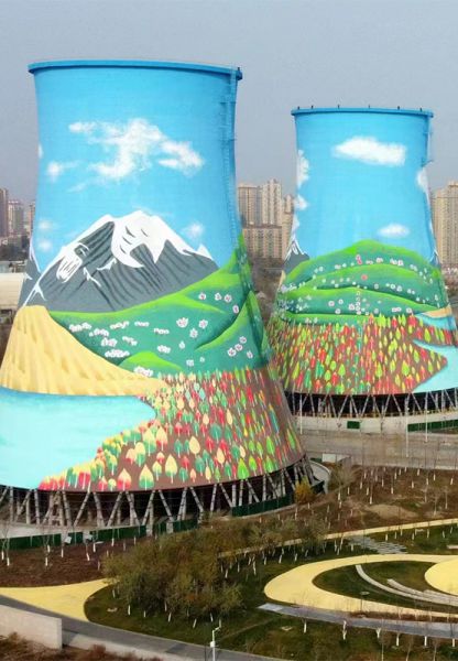 煙囪刷航標、煙囪刷涂料